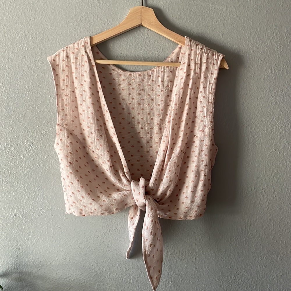 Blush Polka Dot Blouse
